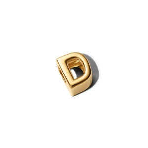 Pandora prívesok písmeno D pozlátené 14K zlatom