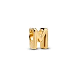 Pandora prívesok písmeno M pozlátené 14K zlatom