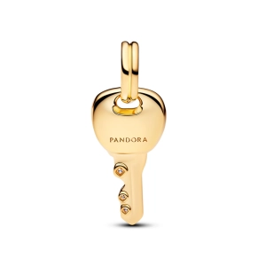 Pandora prívesok kľúč pozlátený 14k zlatom